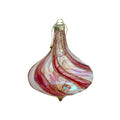 Clear Pink Swirl Hanging Bauble