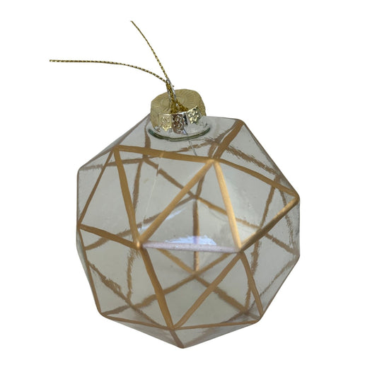 Gold Patterned Ball Bauble
