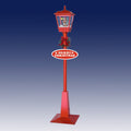 Christmas Lamp Post Santa, Lights, Snow