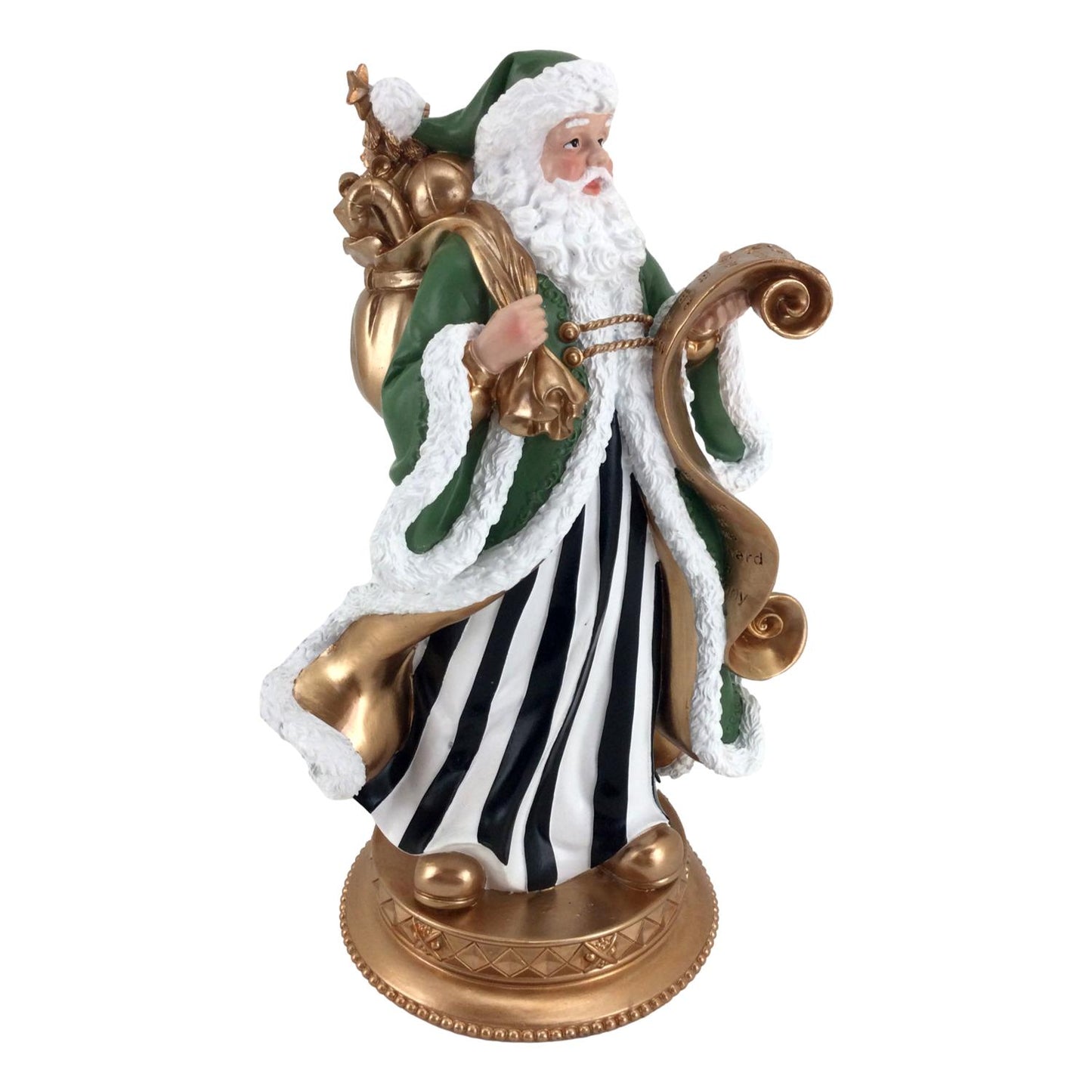 Santa Green Black White