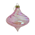 Clear Pink Long Drop Bauble