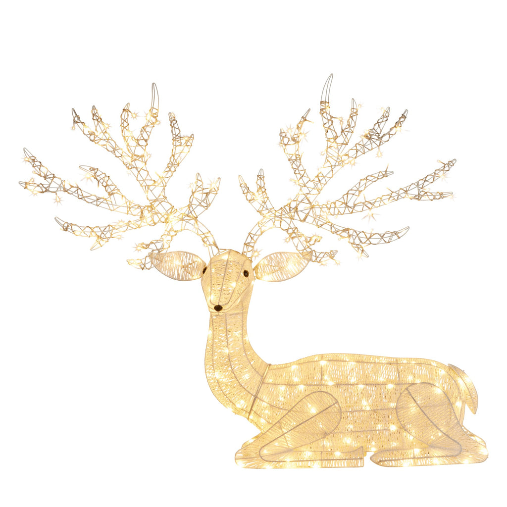 Laying Reindeer with Lights