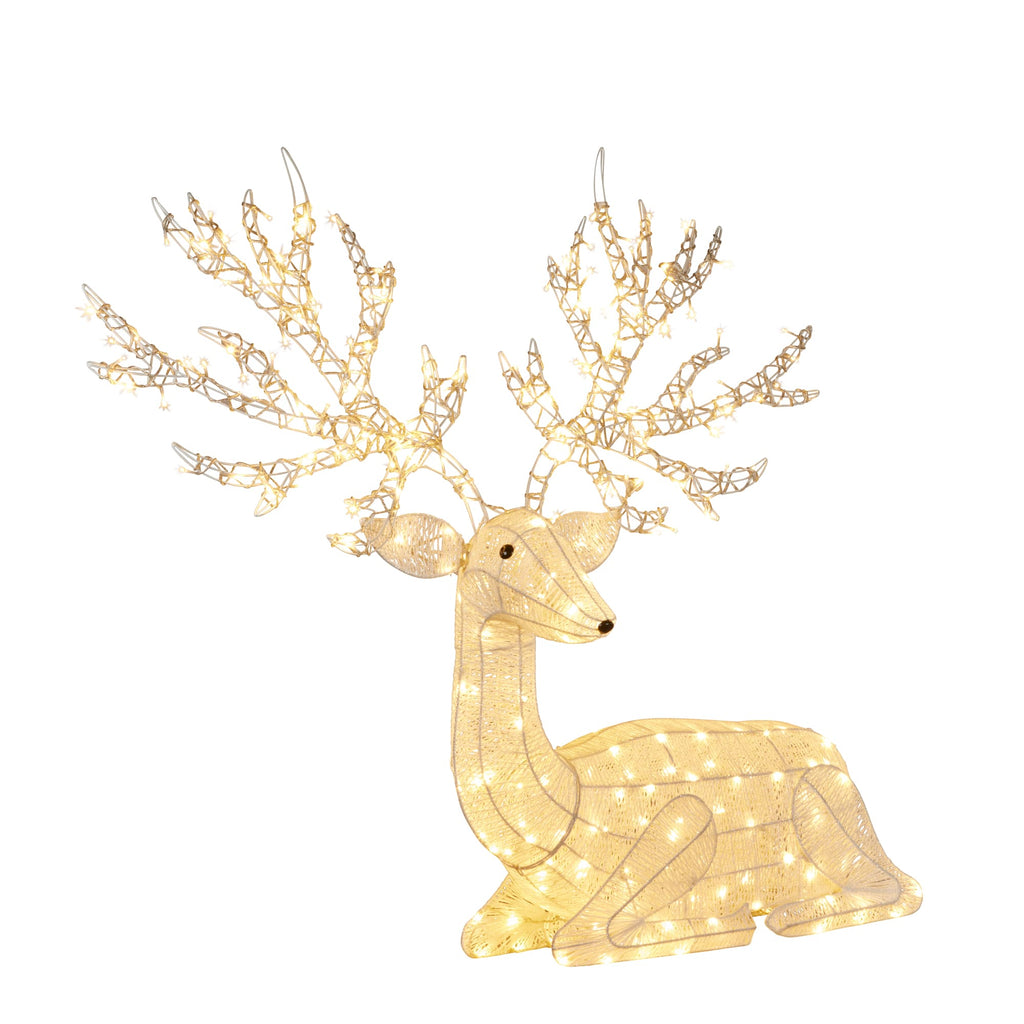 Laying Reindeer with Lights
