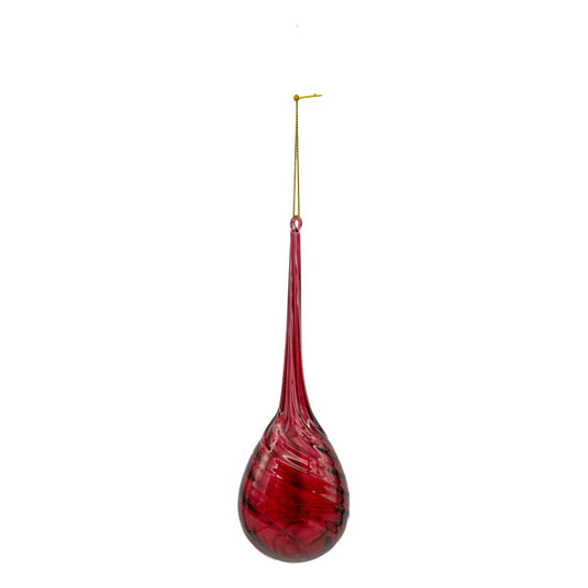Clear Burgundy Teardrop