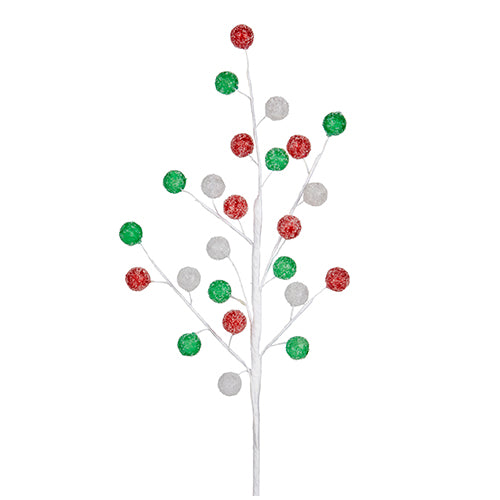 Red and Green Candy Cane Spray 64cm