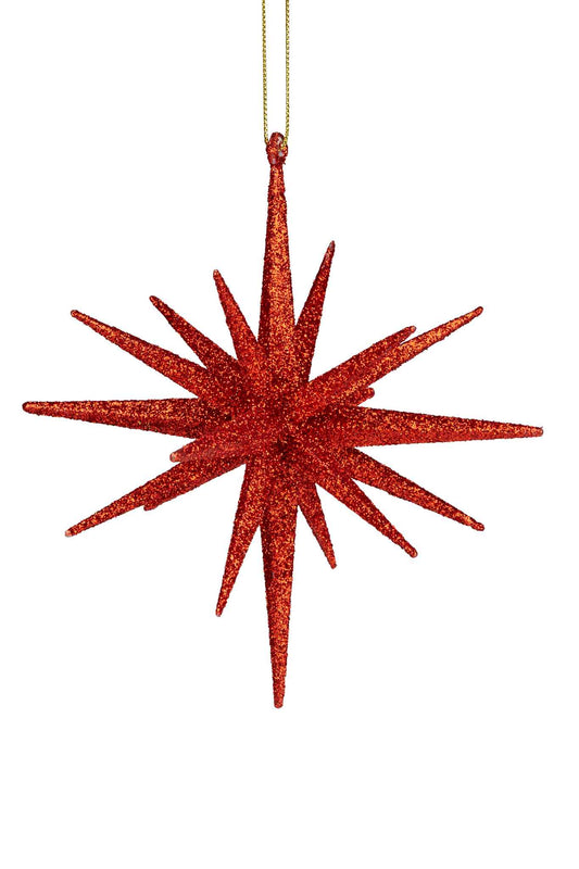 Red Starburst Decoration 15cm