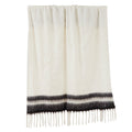 Portia Wool Blend Throw Ivory Black