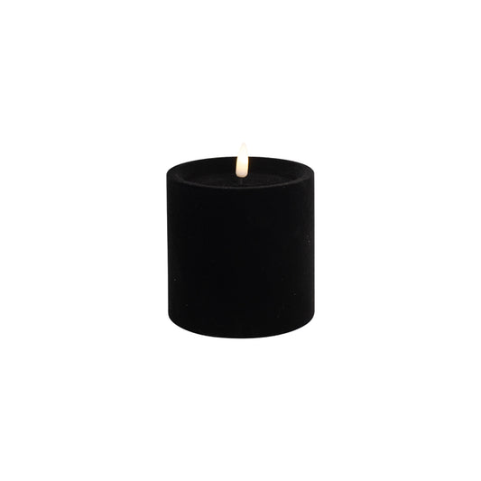 Luxe Velvet Led Candle Black Small