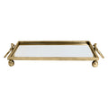Clay Iron Gold Mirror Tray Rectangle Sm