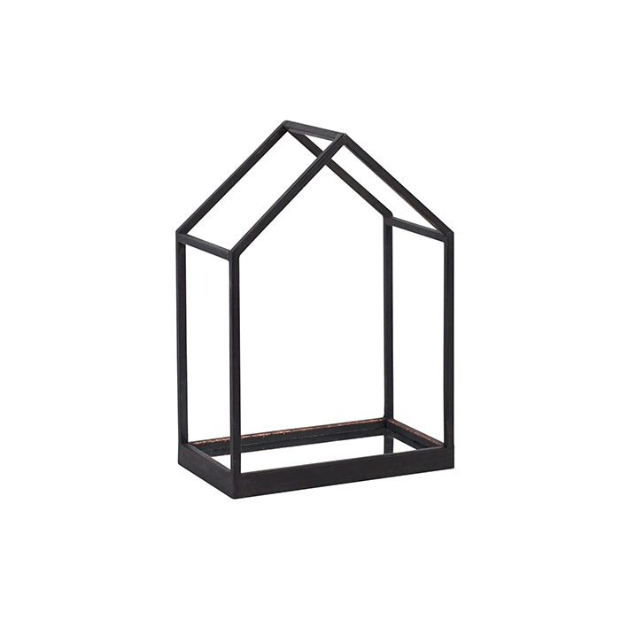 Darwin Iron Black Mirror House Tray Sm
