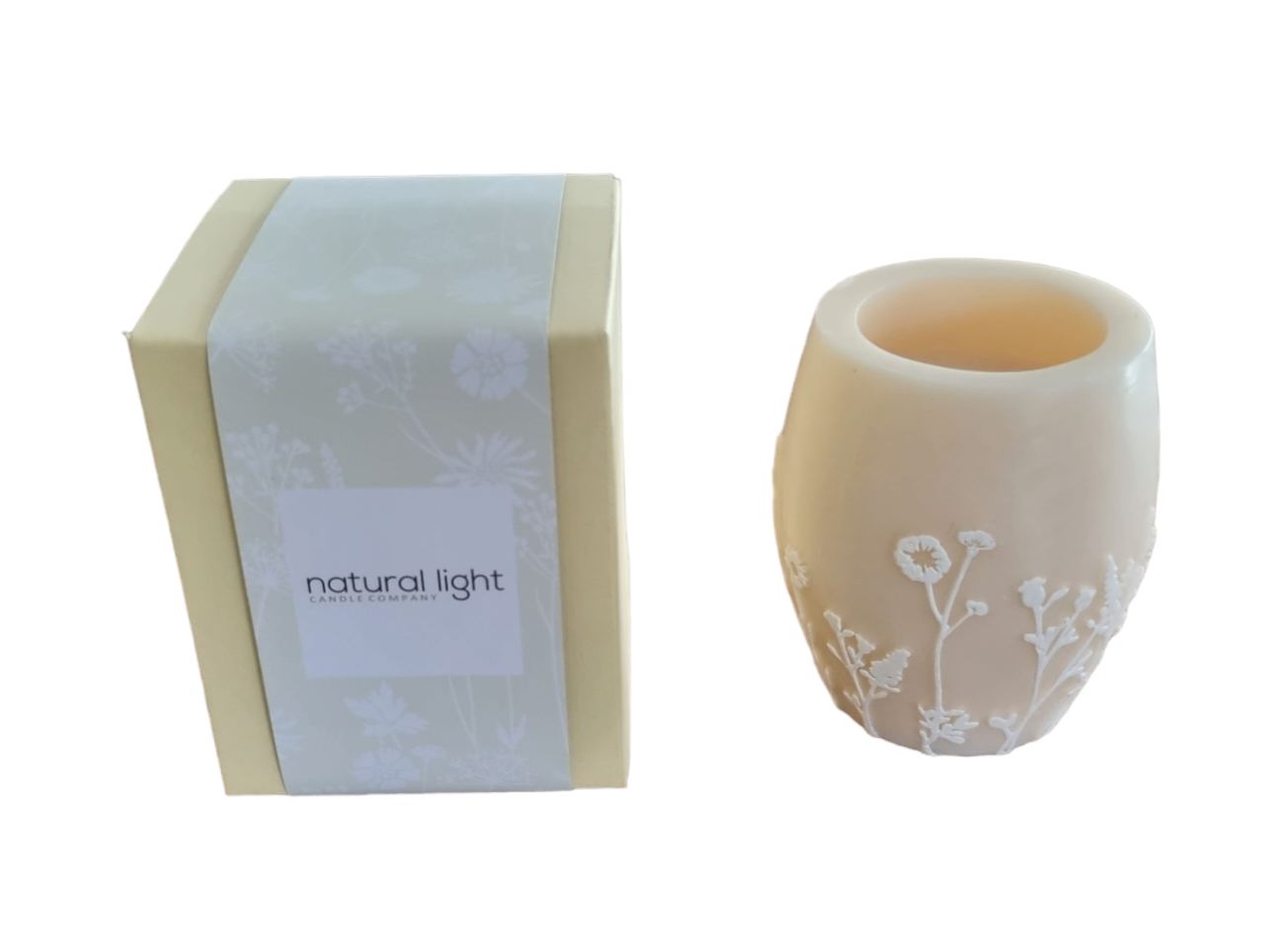 Wildflower 4" Hurricane Ivory/White