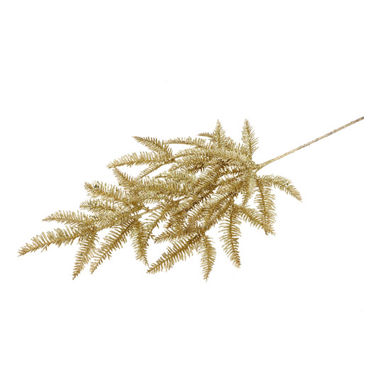 Glitter Hemlock Spray Gold