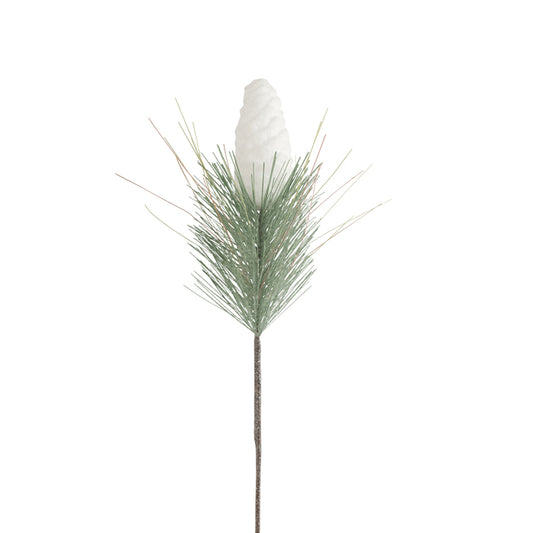 Glittered Single Cone Spray White