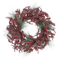 Green Wreath with Red Berry 61cm