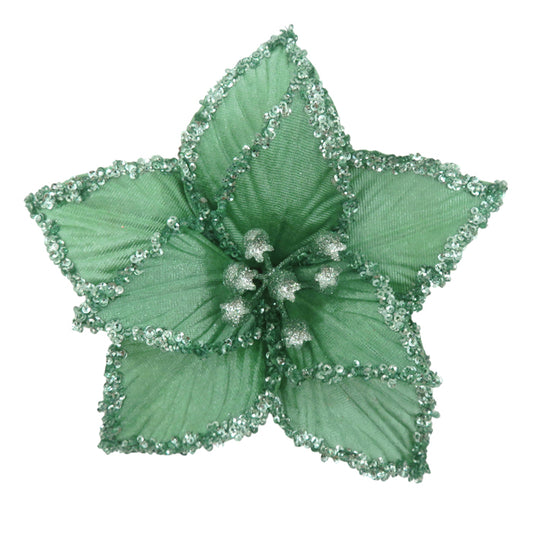 Dark Mint Poinsettia with Crust Edge