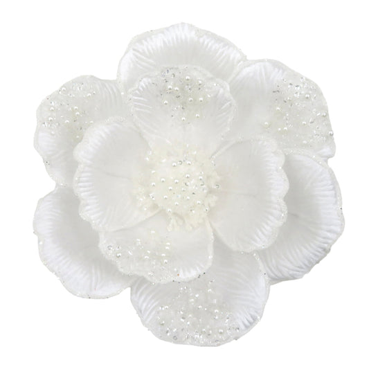 White Petal Beaded Magnolia