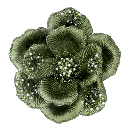 Sage Petal Beaded Magnolia