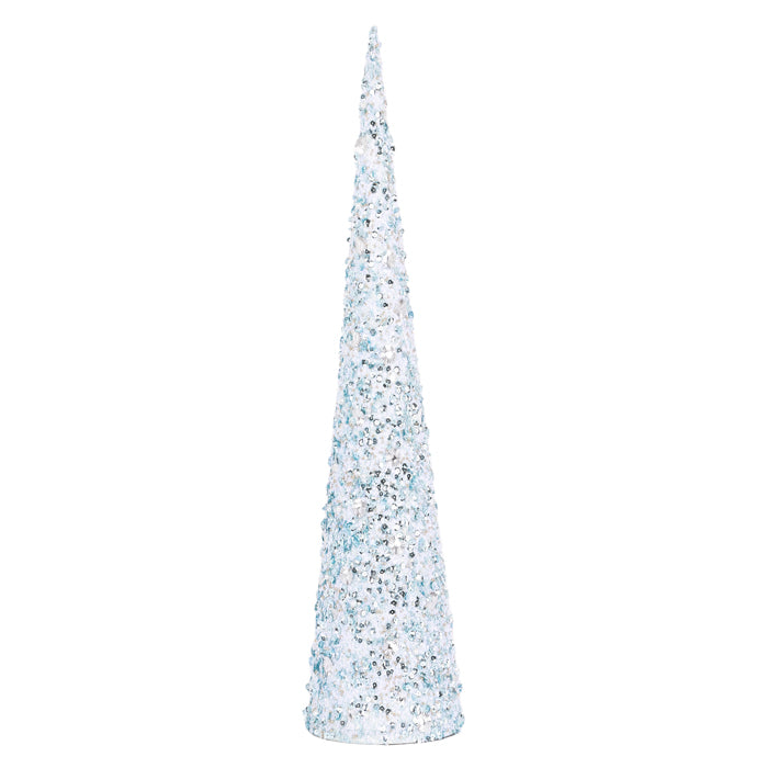 Glitter Cone Tree Blue Large