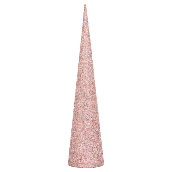 Glitter Cone Tree Pink Large