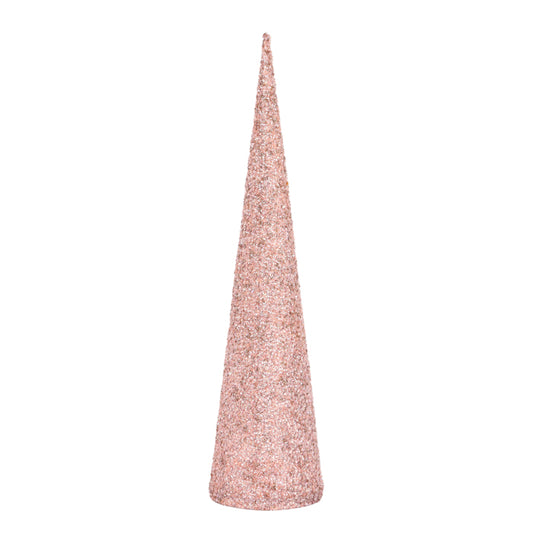 Glitter Cone Tree Pink Small
