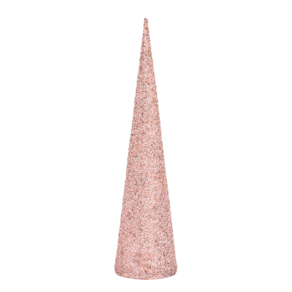 Glitter Cone Tree Pink Small