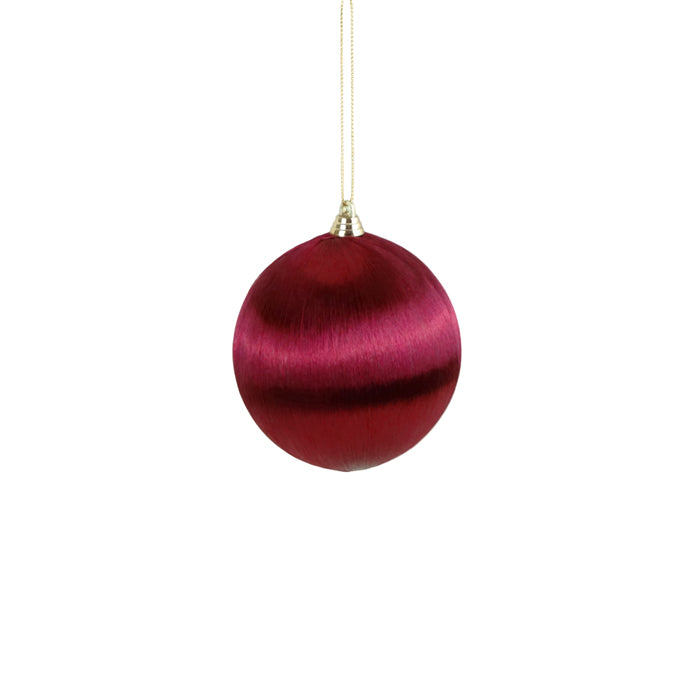 Satin Wrap Ball 10cm Burgundy
