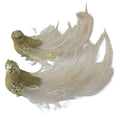 Clip on Bird Gold Cream