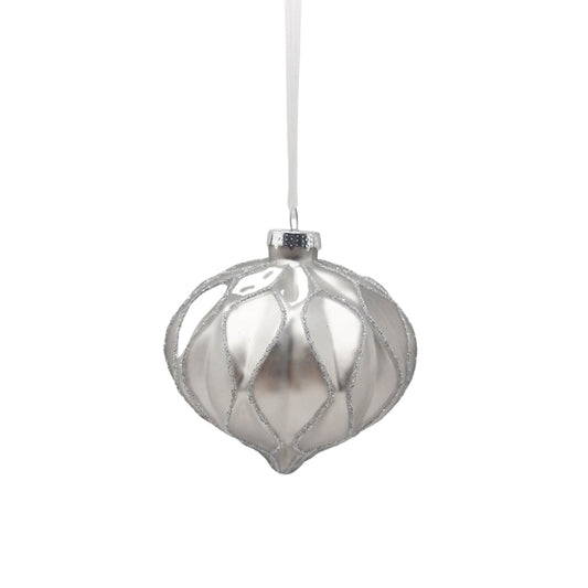 Glass Champagne Bauble