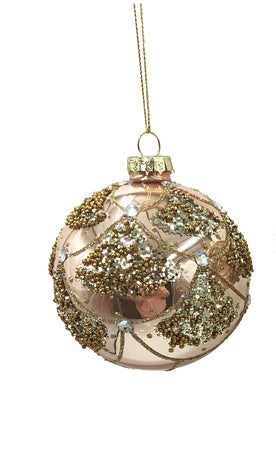 Coral Gold Bead Bauble