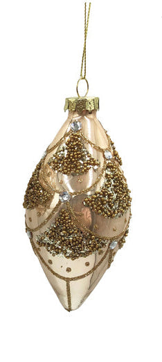 Coral Gold Bead Long Drop