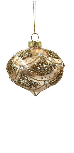 Coral Gold Bead Drop