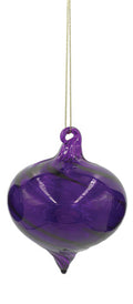 Purple Glass Drop Bauble