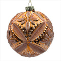 Glass Bauble Coral Cross