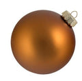 Glass Bauble 10cm Copper Matt