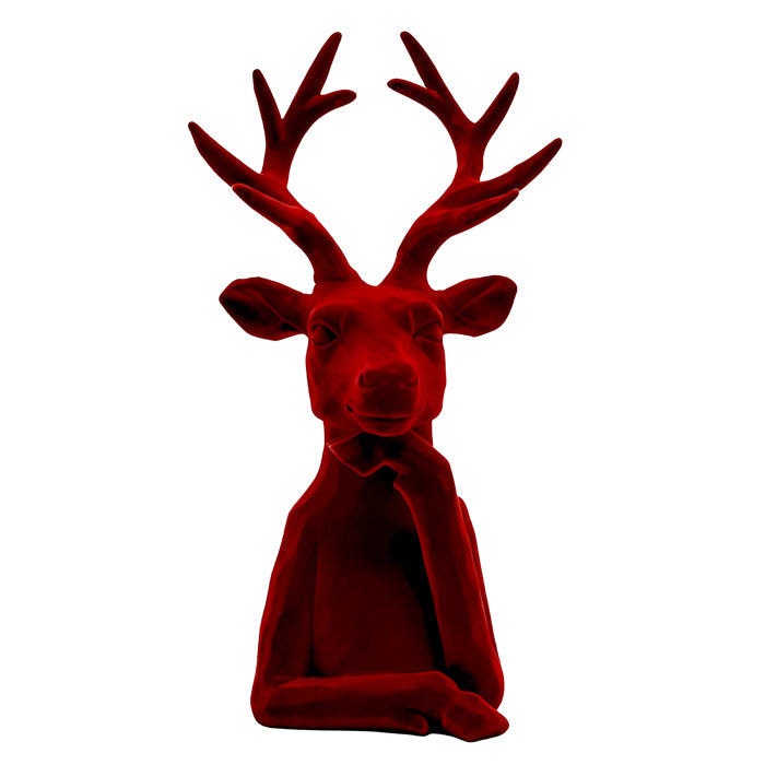 Velvet Deer Head Red
