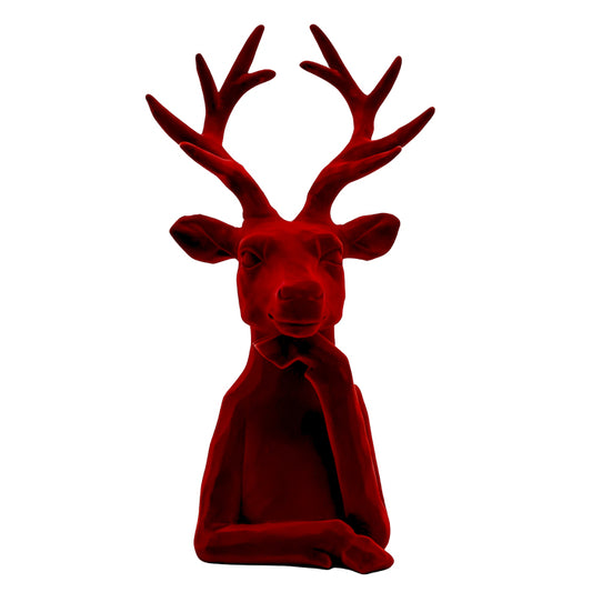 Velvet Deer Head Red