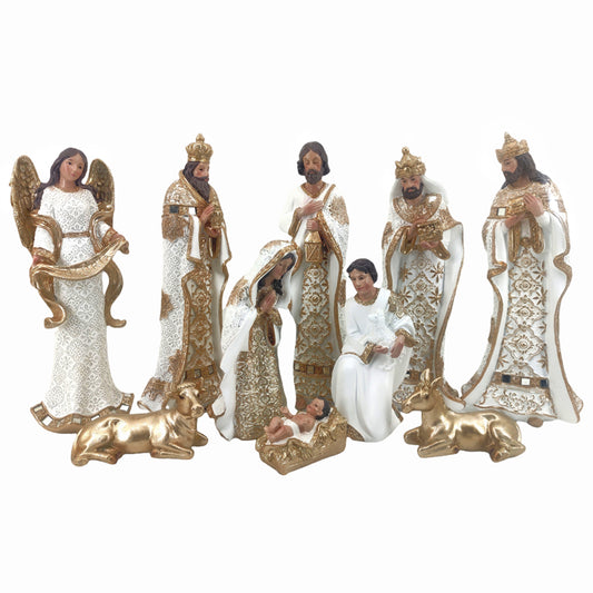 Champagne Nativity Set10