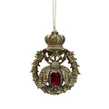 Gold Red Bee Ornament Resin