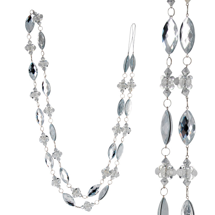 Silver Clear Bead Garland