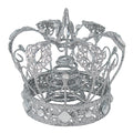 Metal Silver Glitter Crown Tree Topper