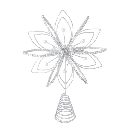 Flowerburst Tree Topper Silver