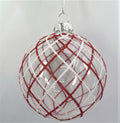 Glass with Red White Stripes