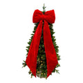 Long Deep Red Velvet Bow