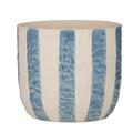 Rayas Ceramic Pot 19x17cm Denim
