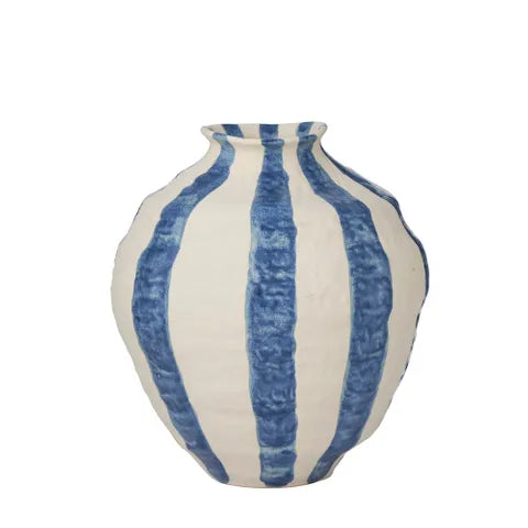 Rayas Ceramic Vase 30cm Dark Denim