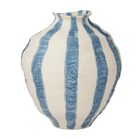 Rayas Ceramic Vase 38cm Denim