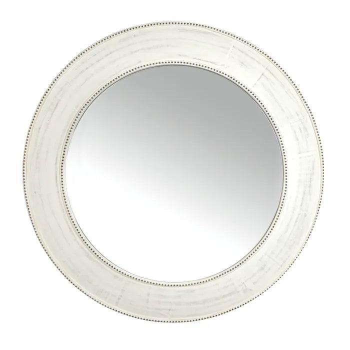 Rania Round Wood Mirror
