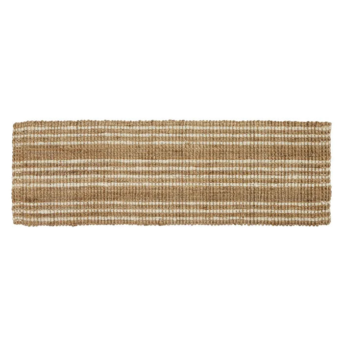 Julien Heavy Jute Rug 60x180cm Nat/Wht