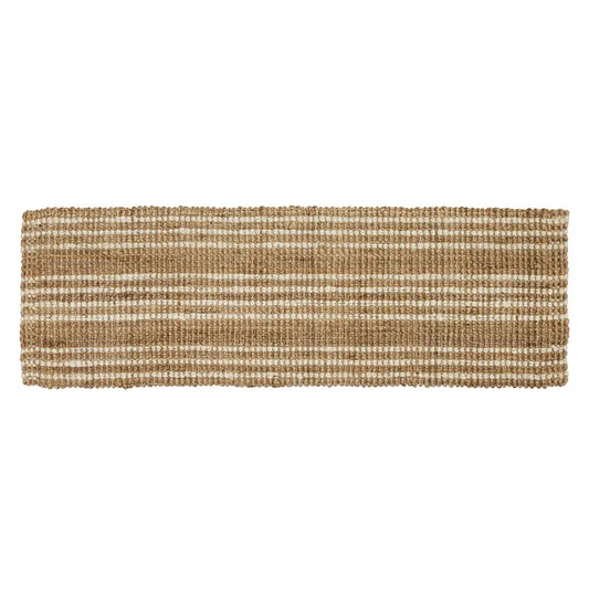 Julien Heavy Jute Rug 60x180cm Nat/Wht