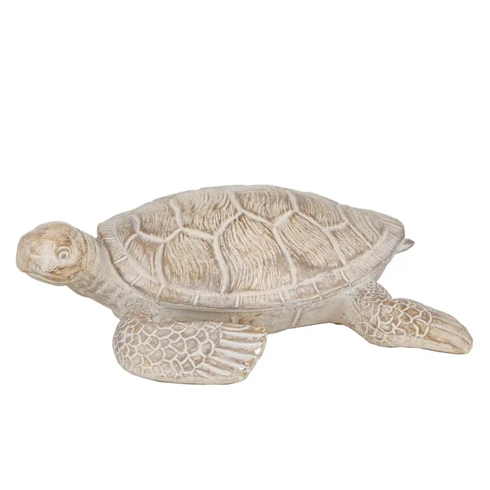 Terry Turtle Large Resin Sculpt 26.5x23 cm White
